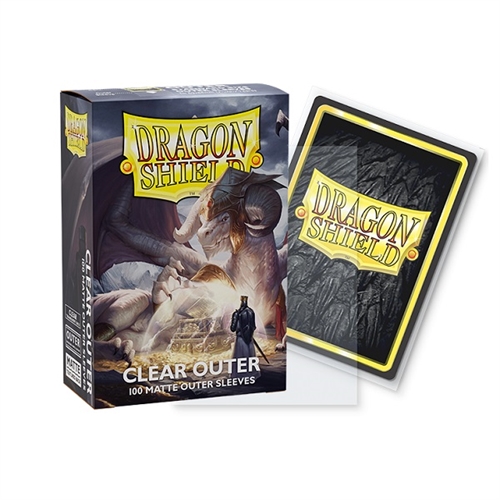Outer Sleeves - Matte Clear - Dragon Shield (100 stk) - Plastiklommer
